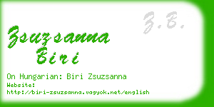 zsuzsanna biri business card